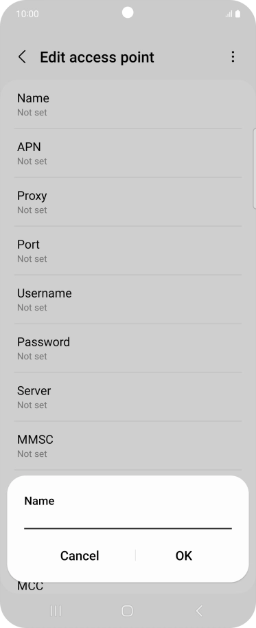 Key in Vodafone MMS and press OK.