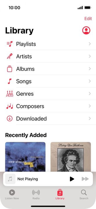 Press Playlists.
