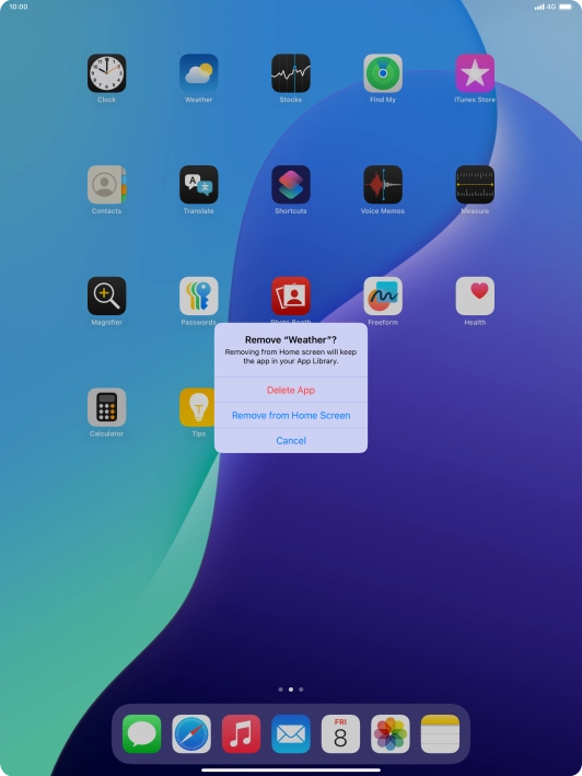 Press Delete App. Press Delete App.