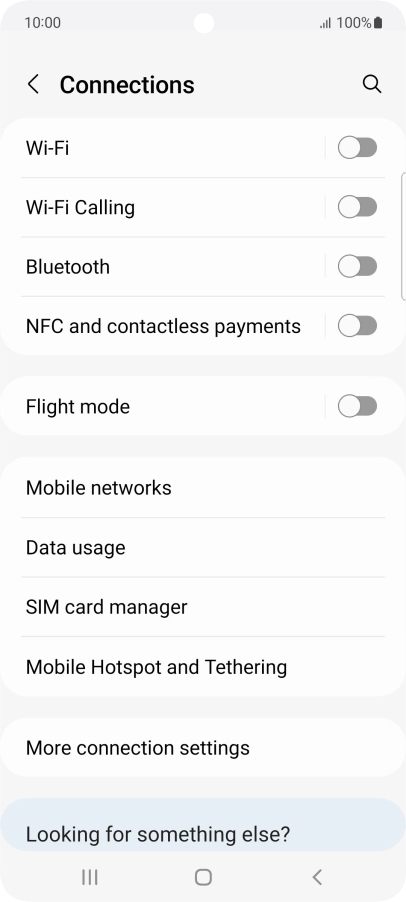 Press Mobile networks.