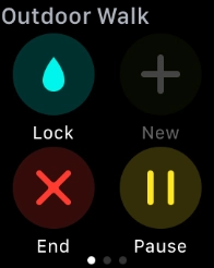 Press End to stop your training activity.