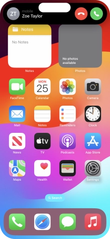 To answer or reject a call in Dynamic Island, press the required icon during an incoming call. To answer or reject a call in Dynamic Island, press the required icon during an incoming call.