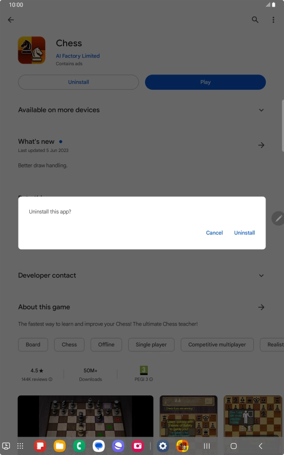 Press Uninstall.