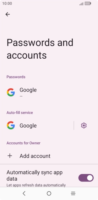 Press Add account. Press Add account.