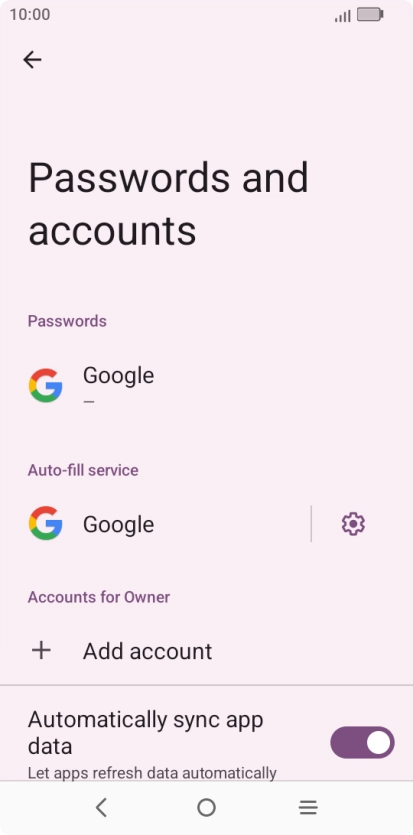Press Add account. Press Add account.