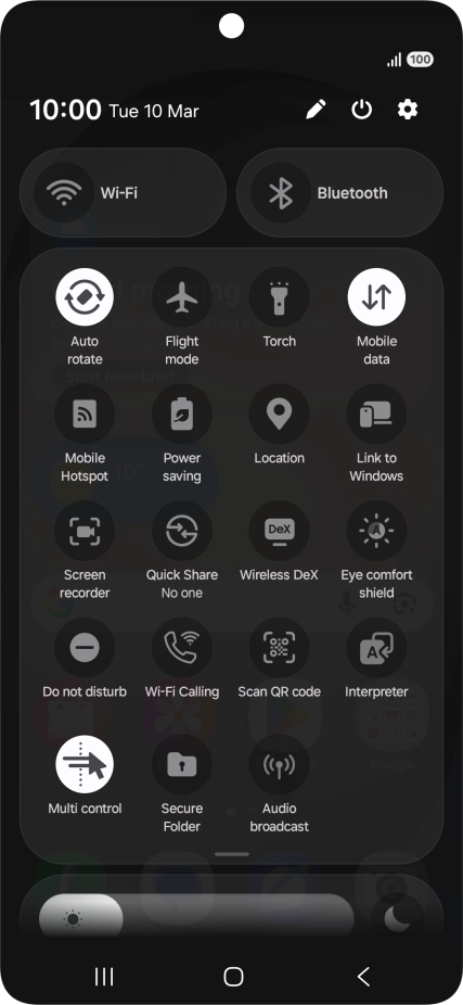 Press the Wi-Fi calling icon to turn the function on or off. Press the Wi-Fi calling icon to turn the function on or off.