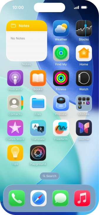 If you're using a Widget Stack: slide up or down on the stack to select the required widget.