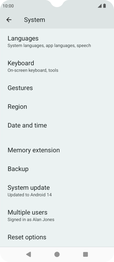 Press Reset options. Press Reset options.