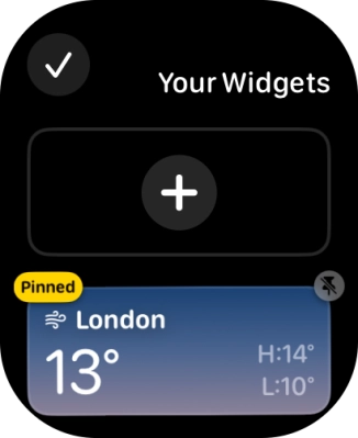 Press the add widget icon and go to the required widget.