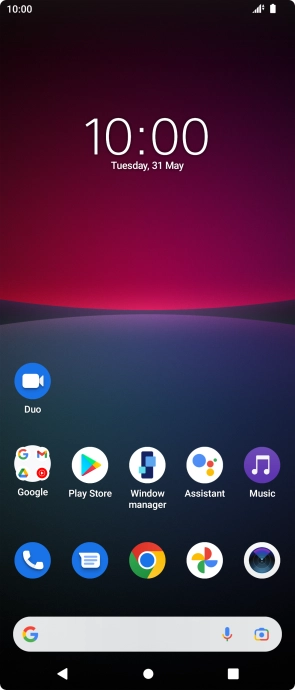 Slide your finger upwards on the screen.