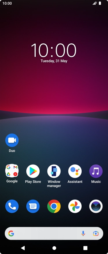 Slide your finger upwards on the screen.