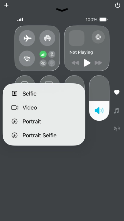 Press and hold the required function to see more actions.