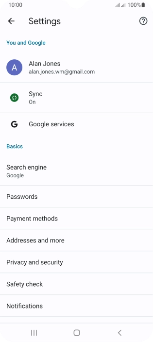 Press Privacy and security. Press Privacy and security.
