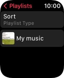 Press the required playlist. Press the required playlist.