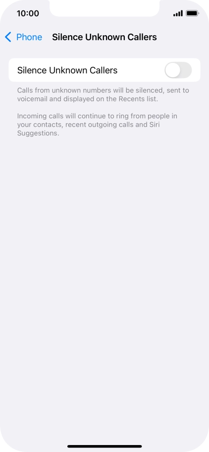 Press the indicator next to 