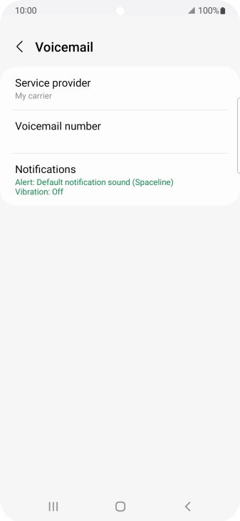 Press Voicemail number. Press Voicemail number.