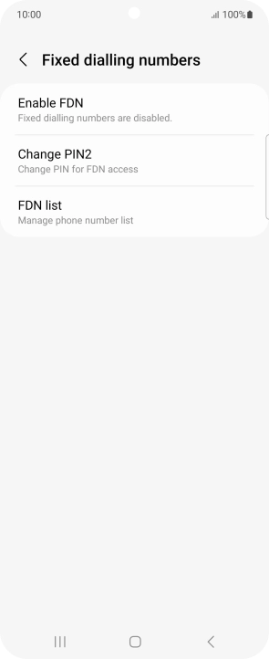 Press FDN list. Press FDN list.