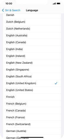 Press the required language. Press the required language.