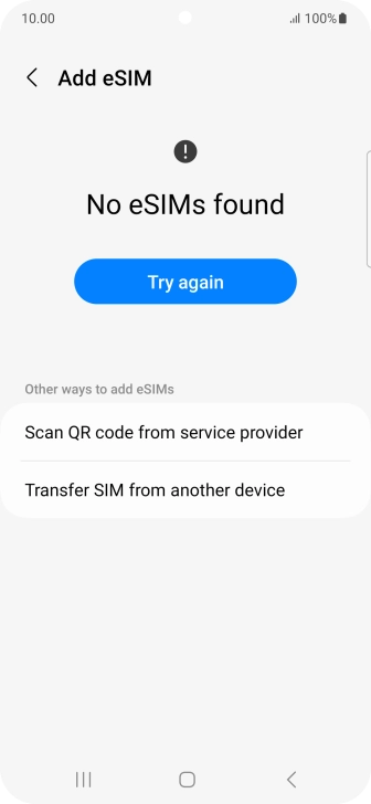 Press Scan QR code from service provider.