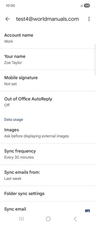 Press Account name and key in the required name. Press Account name and key in the required name.