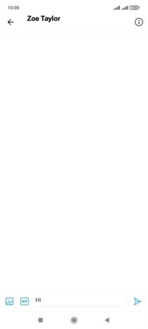 Write the required message and press the send icon. Write the required message and press the send icon.
