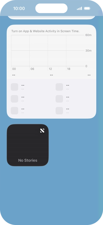 Press and hold the required widget until a pop-up menu is displayed. Press and hold the required widget until a pop-up menu is displayed.