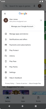 Press Manage apps and device.