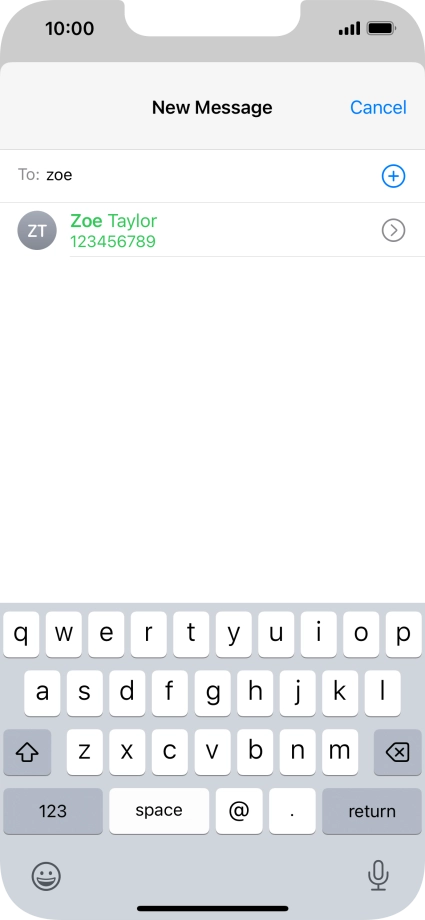 Press the required contact. Press the required contact.