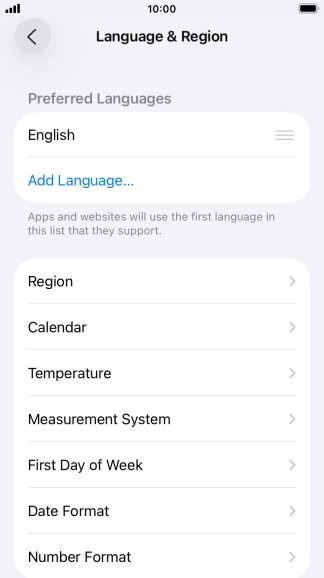 Press Add Language....