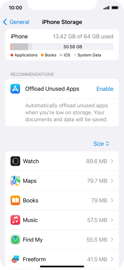 Press the required app. Press the required app.