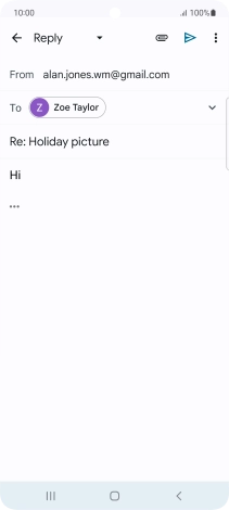 Press the send icon. Press the send icon.