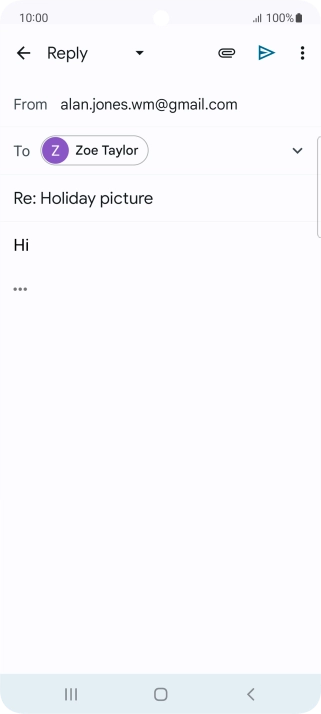 Press the send icon. Press the send icon.