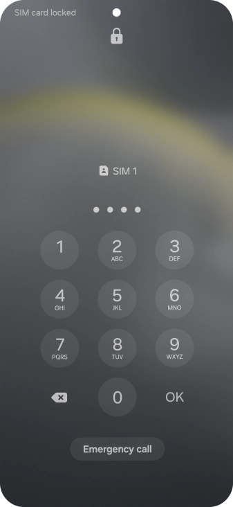 If your SIM is locked, key in your PIN and press OK. If your SIM is locked, key in your PIN and press OK.