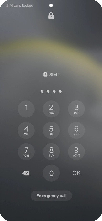 If your SIM is locked, key in your PIN and press OK. If your SIM is locked, key in your PIN and press OK.