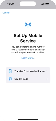 Press Use QR Code.