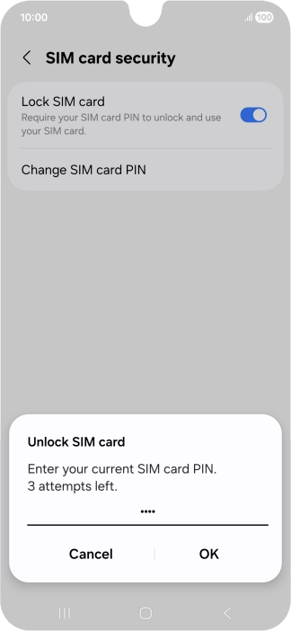 Key in your PIN and press OK.
