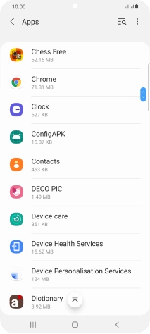 Press the required app. Press the required app.
