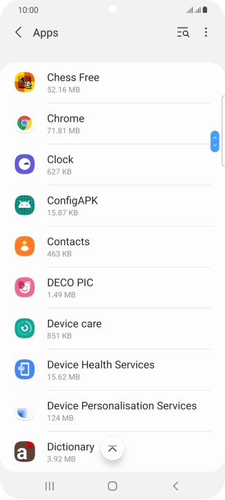 Press the required app. Press the required app.