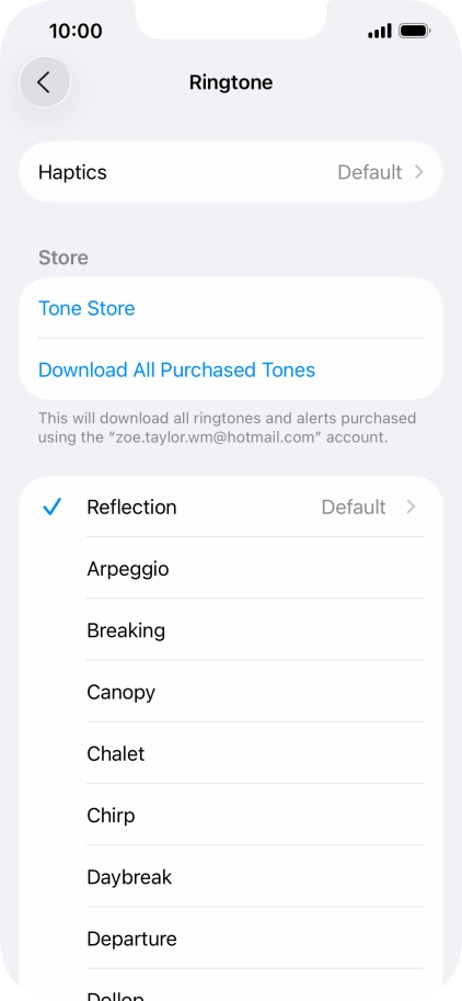 Press the required ring tones to hear them.