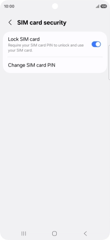 Press Change SIM card PIN. Press Change SIM card PIN.