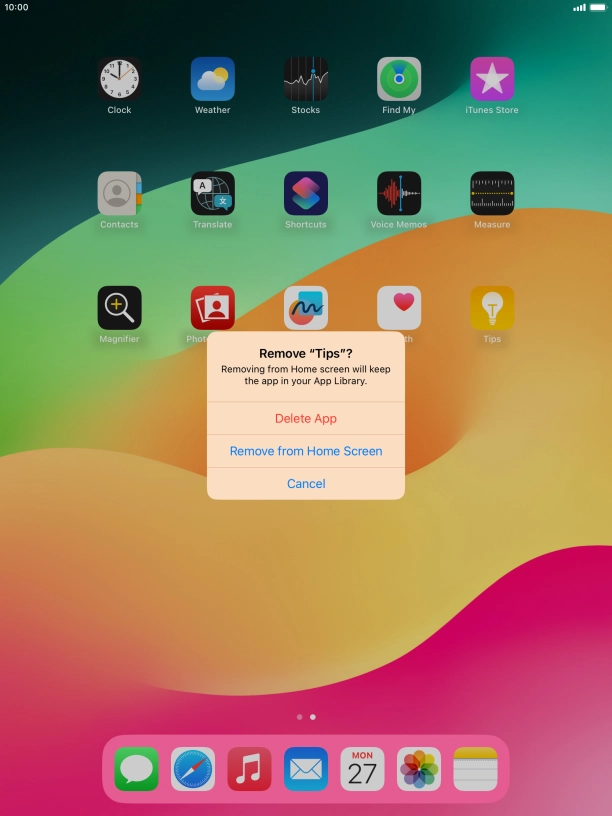 Press Delete App. Press Delete App.