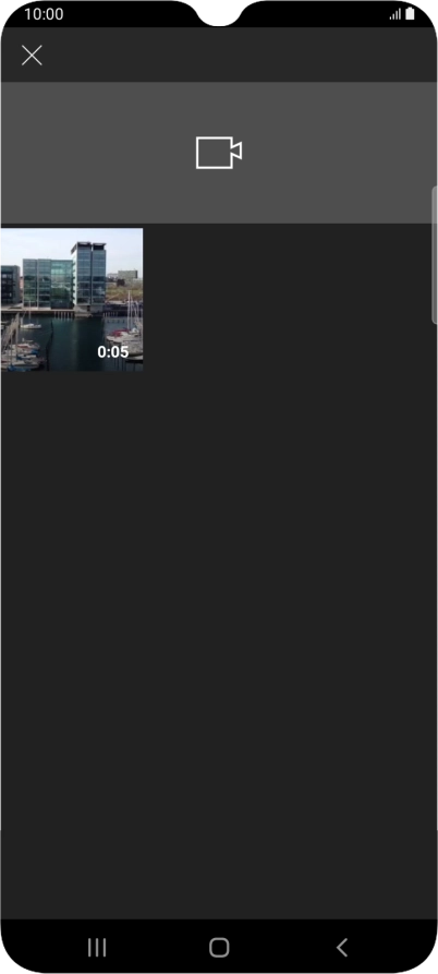 Press the required video clip. Press the required video clip.