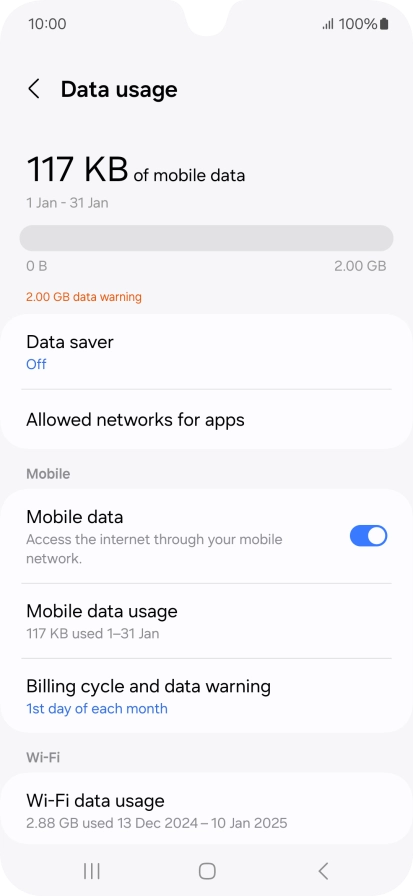 Press Data saver.