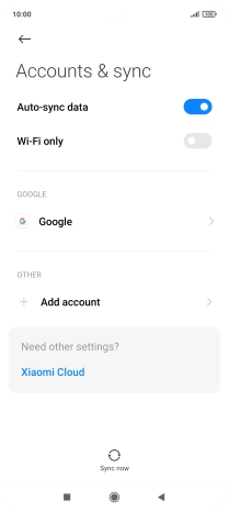 Press the required account.
