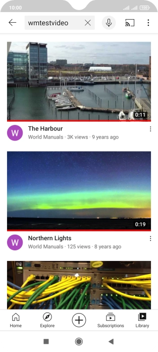 Press the required video clip. Press the required video clip.