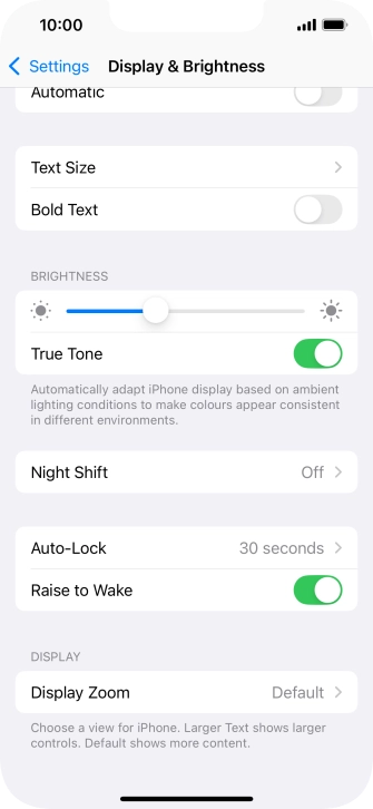 Press the indicator next to 