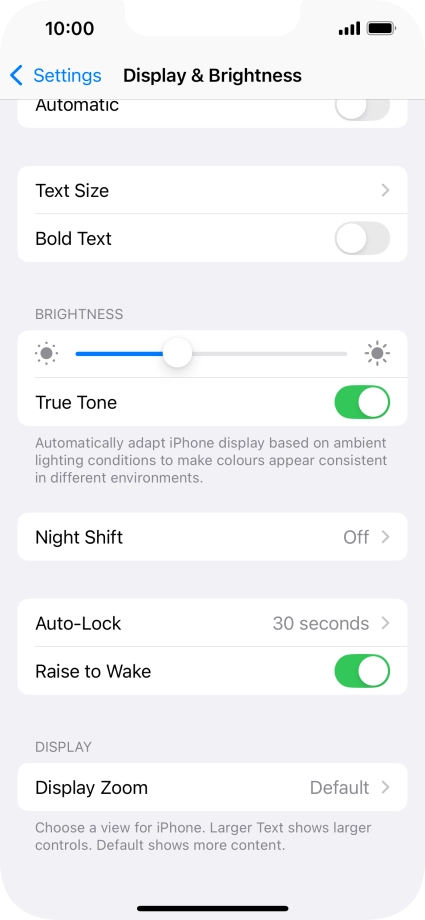 Press the indicator next to 