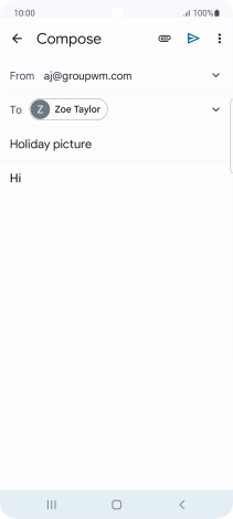 Press the attachment icon. Press the attachment icon.