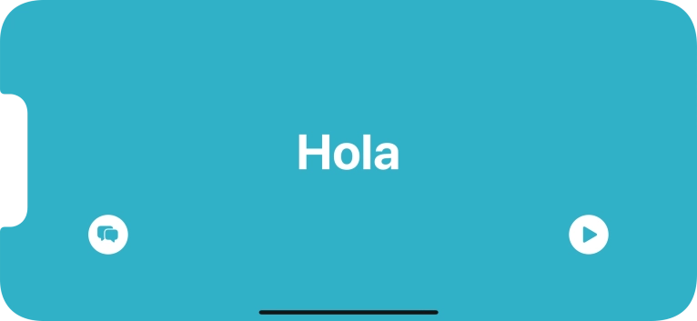 Press the split view icon to go back to display of both languages.