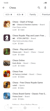 Press the required app. Press the required app.